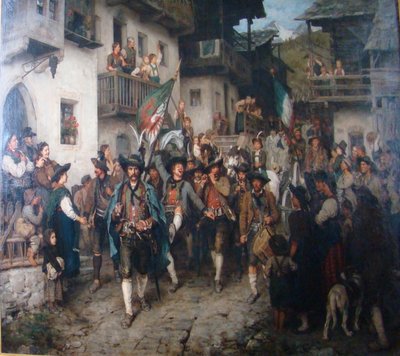 Tyrolean Home Guard Returning from the War of 1809 by Franz Defregger